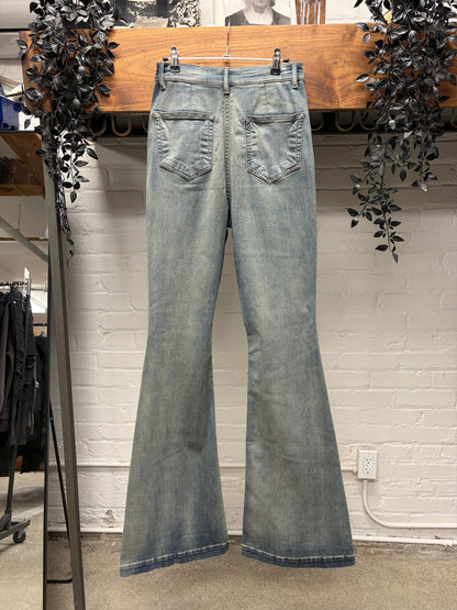 Rick Owens ‘Bolans’ Sky Blue Flared Leg Denim