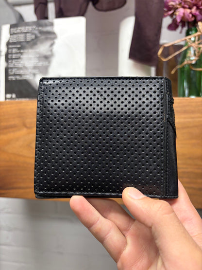 SS2004 Dior Homme by Hedi Slimane ‘Strip’ D-Metal Accented Black Leather Bifold Wallet