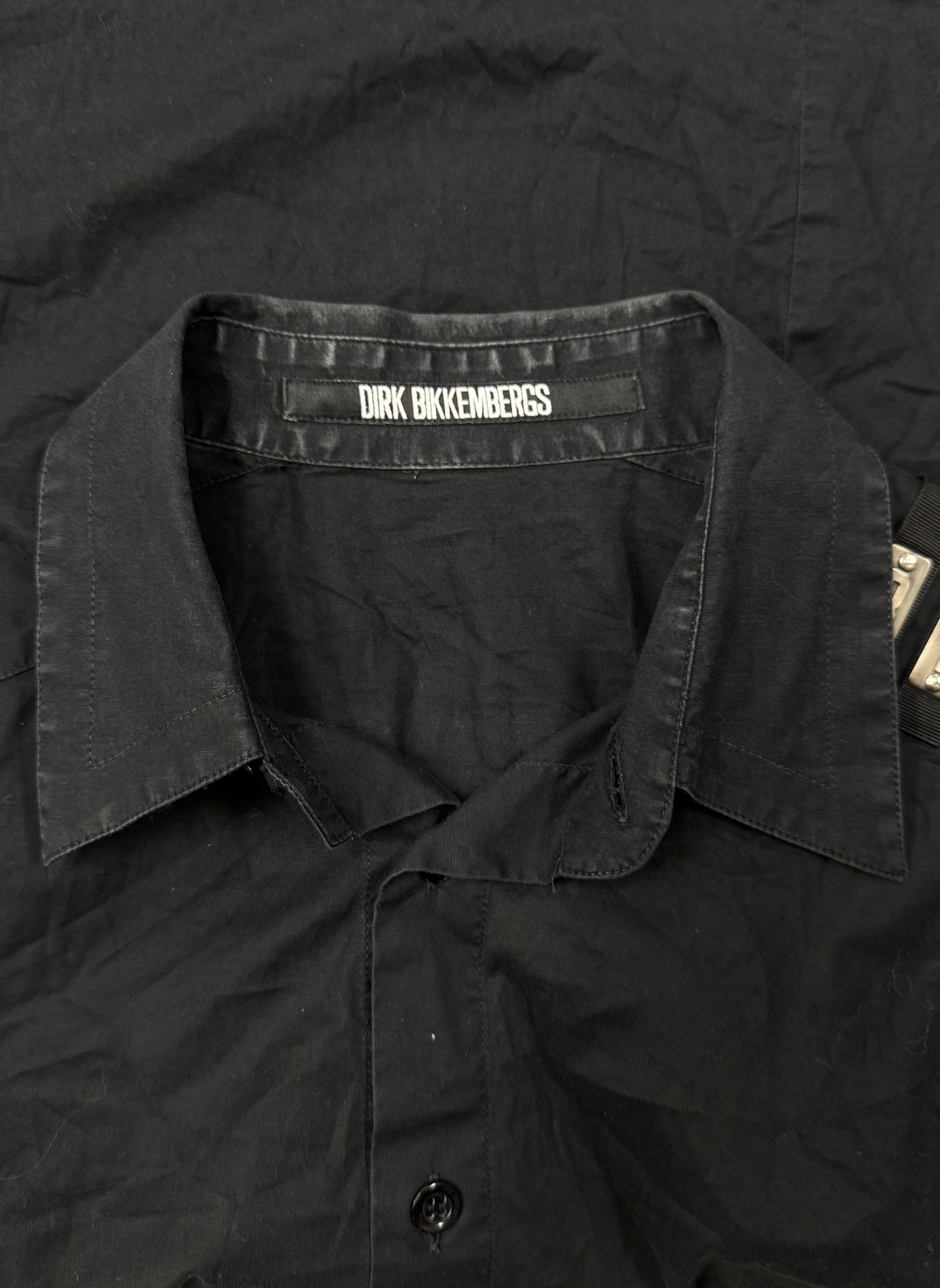 Dirk Bikkembergs Metal ‘Shoulder Strap’ Button Up Shirt