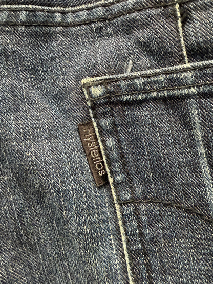 Hysteric Glamour Pleated Blue Flared Leg Denim