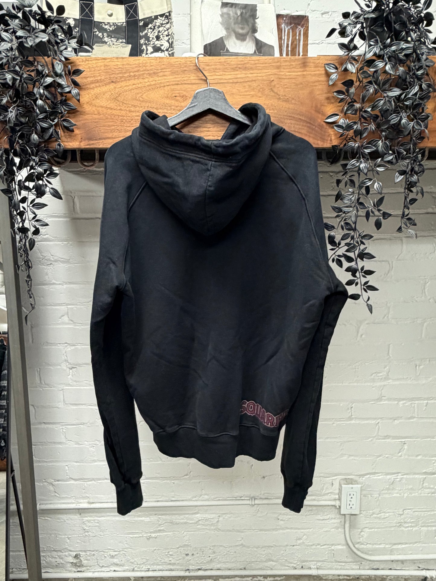 Dsquared2 ‘Deliver Us From Evil’ Metal Logo Black Pullover Hoodie