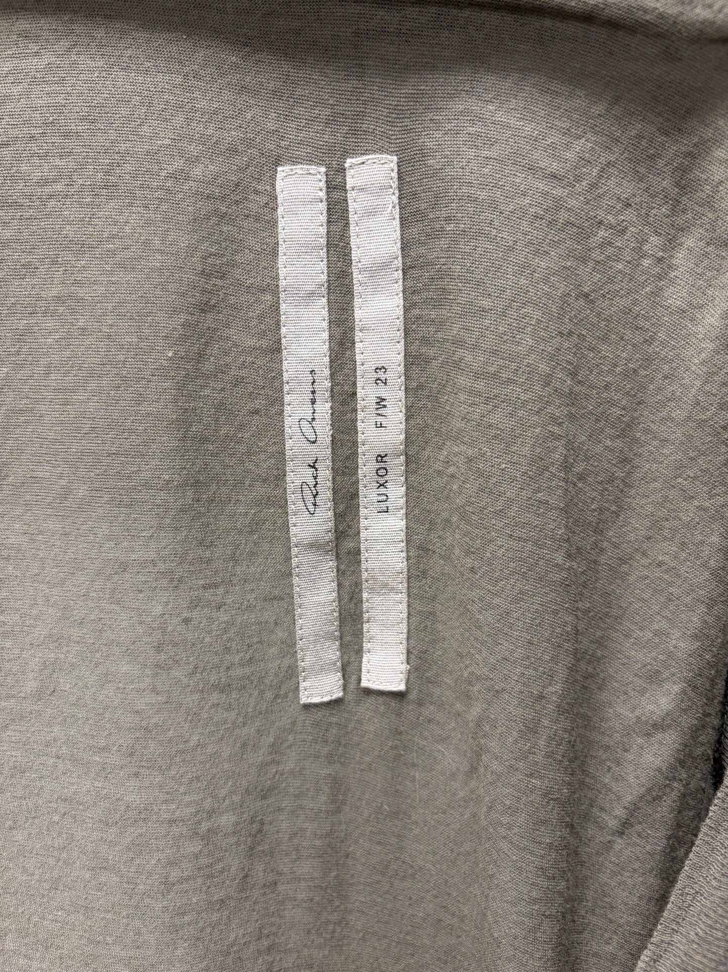 AW2023 Rick Owens ‘Luxor’ Dust Brown Asymmetric Tank Top