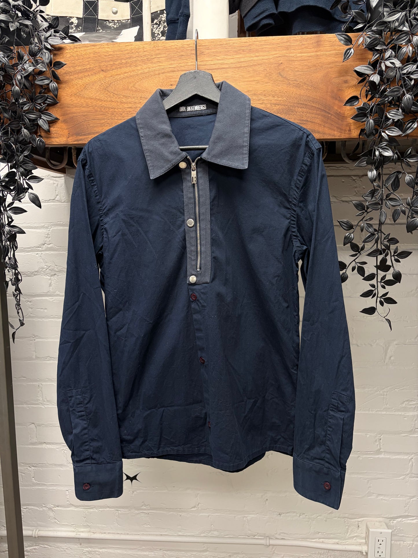 Dirk Bikkembergs 1/4 Zip Collared Light Cotton Polo