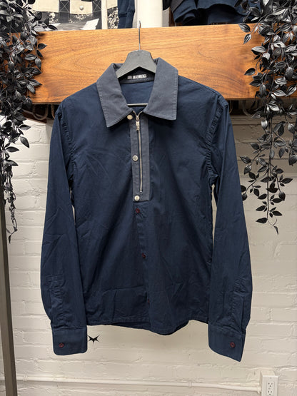 Dirk Bikkembergs 1/4 Zip Collared Light Cotton Polo