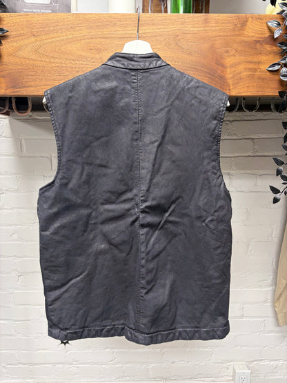 Maison Martin Margiela Reversible Black Waxed/Quilted Cotton Vest