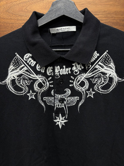 SS2017 Givenchy by Ricardo Tisci ‘Columbian Tattoos’ Black Polo