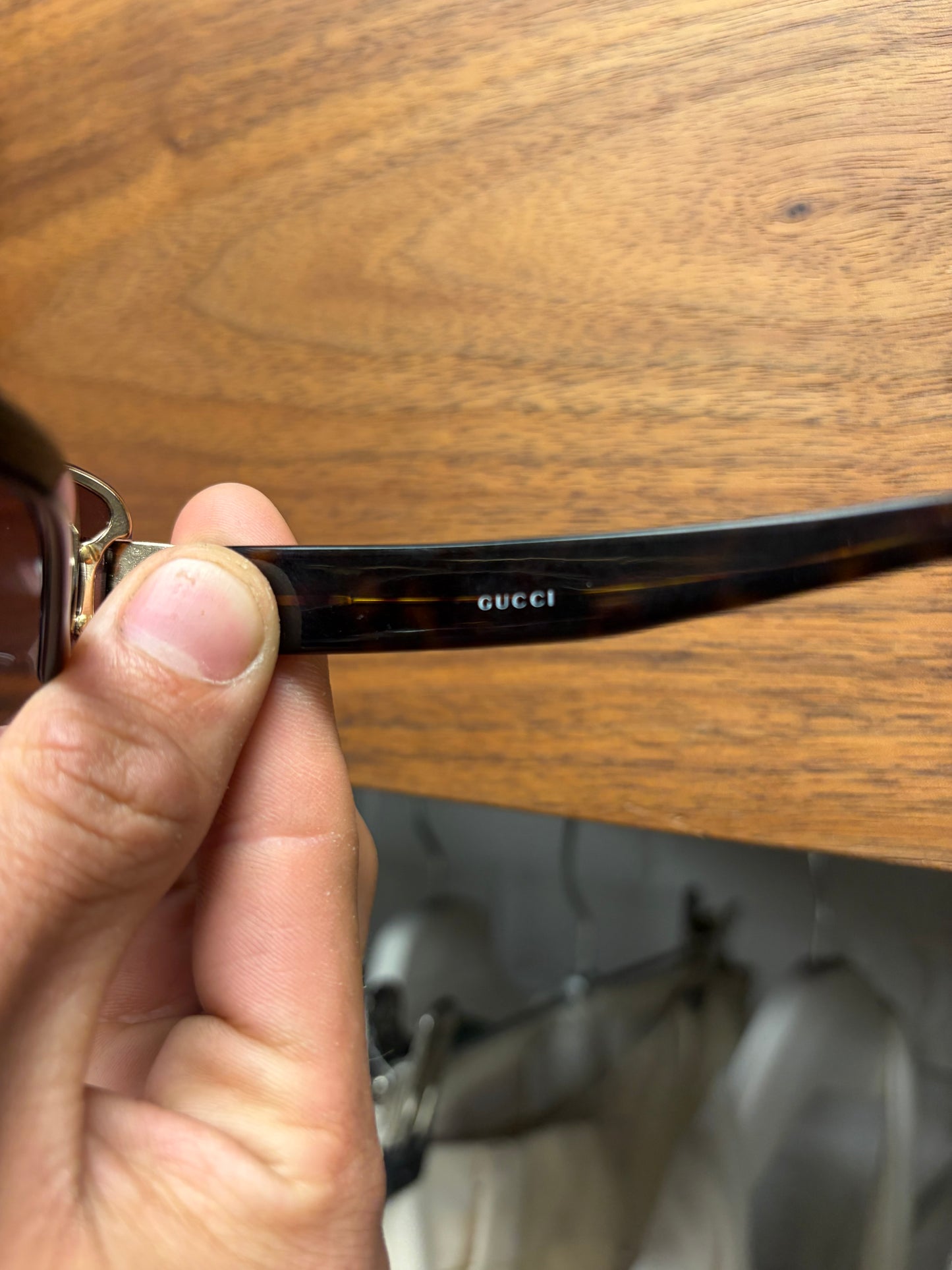 Gucci ‘Guccisima’ Purple Tinted Rimless Sunglasses