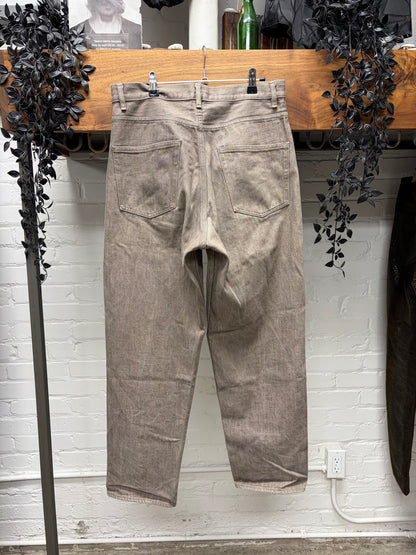 Auralee ‘Hard Twist’ Brown Relaxed Fit Denim