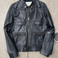 AW2007 Undercover Black Lambskin Leather Worker’s Jacket