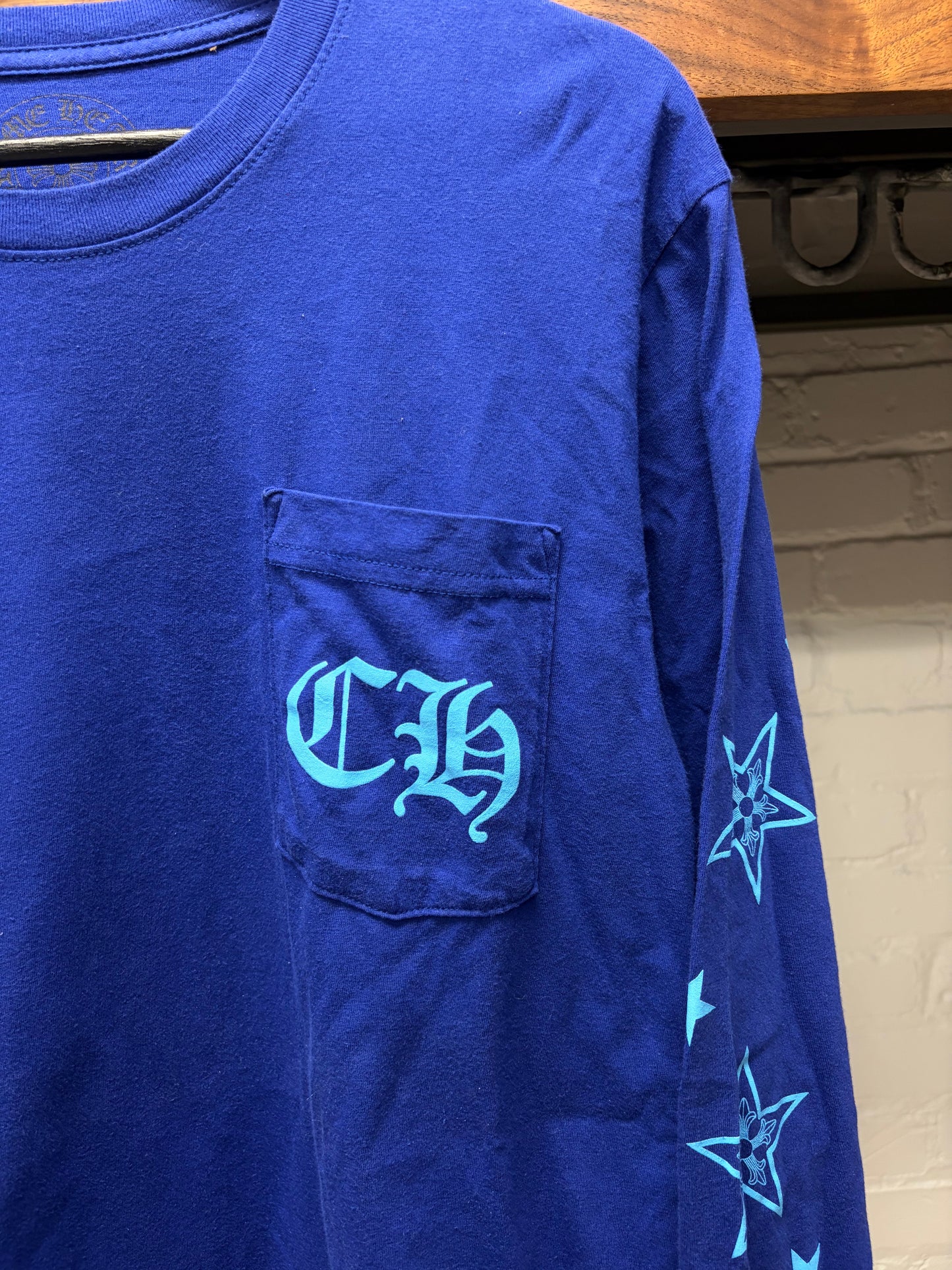 Chrome Hearts ‘Star Logo’ Blue CH Long Sleeve Shirt