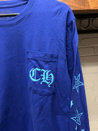 Chrome Hearts ‘Star Logo’ Blue CH Long Sleeve Shirt