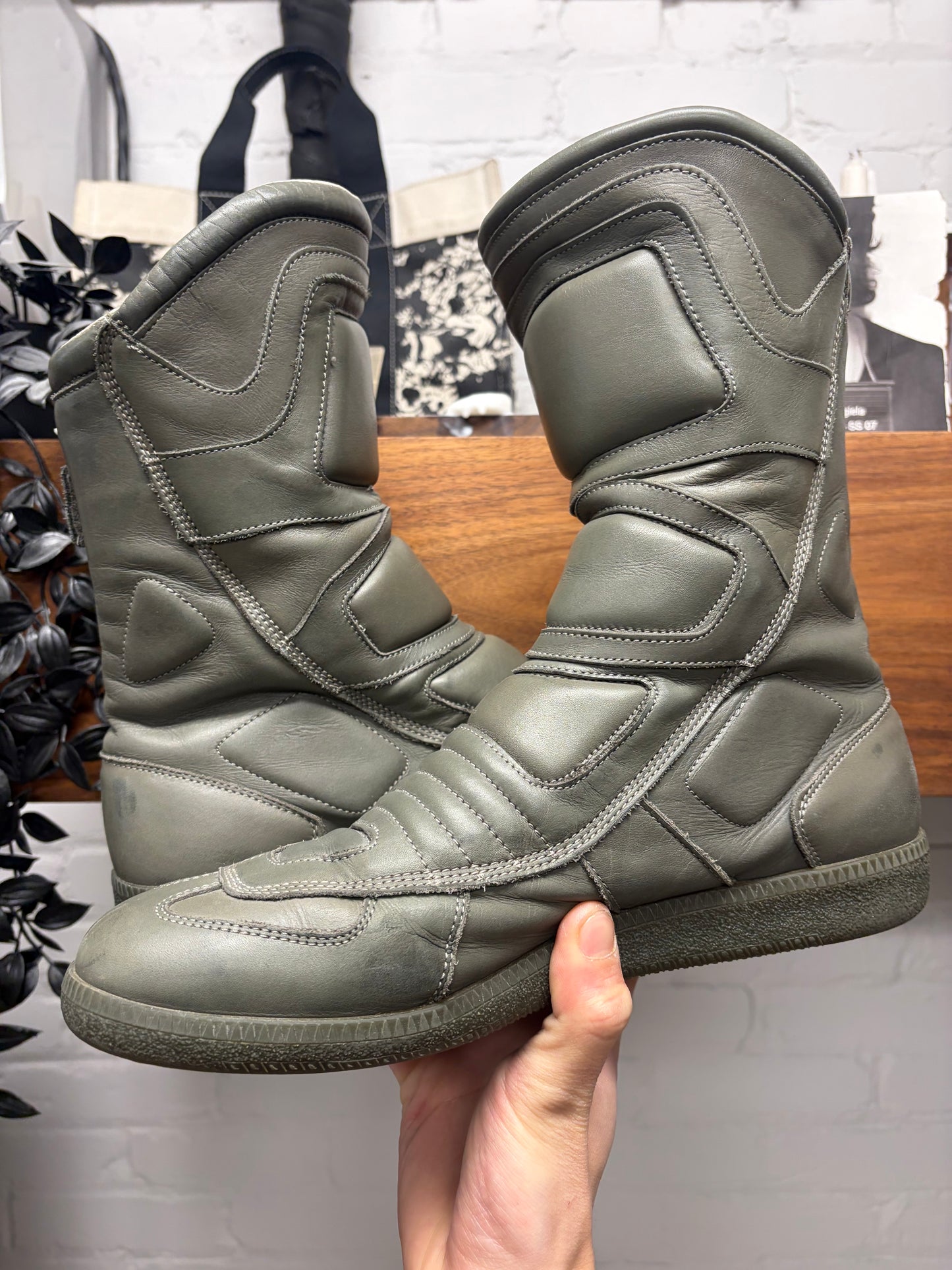 2009 Maison Martin Margiela ‘Speed Bike’ G.A.T. Motocross Leather High Top Sneakers