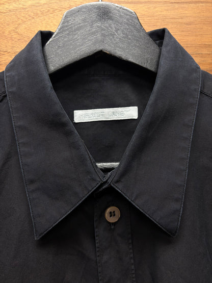 Vintage 90s Helmut Lang Black Button up Shirt with Brown Buttons