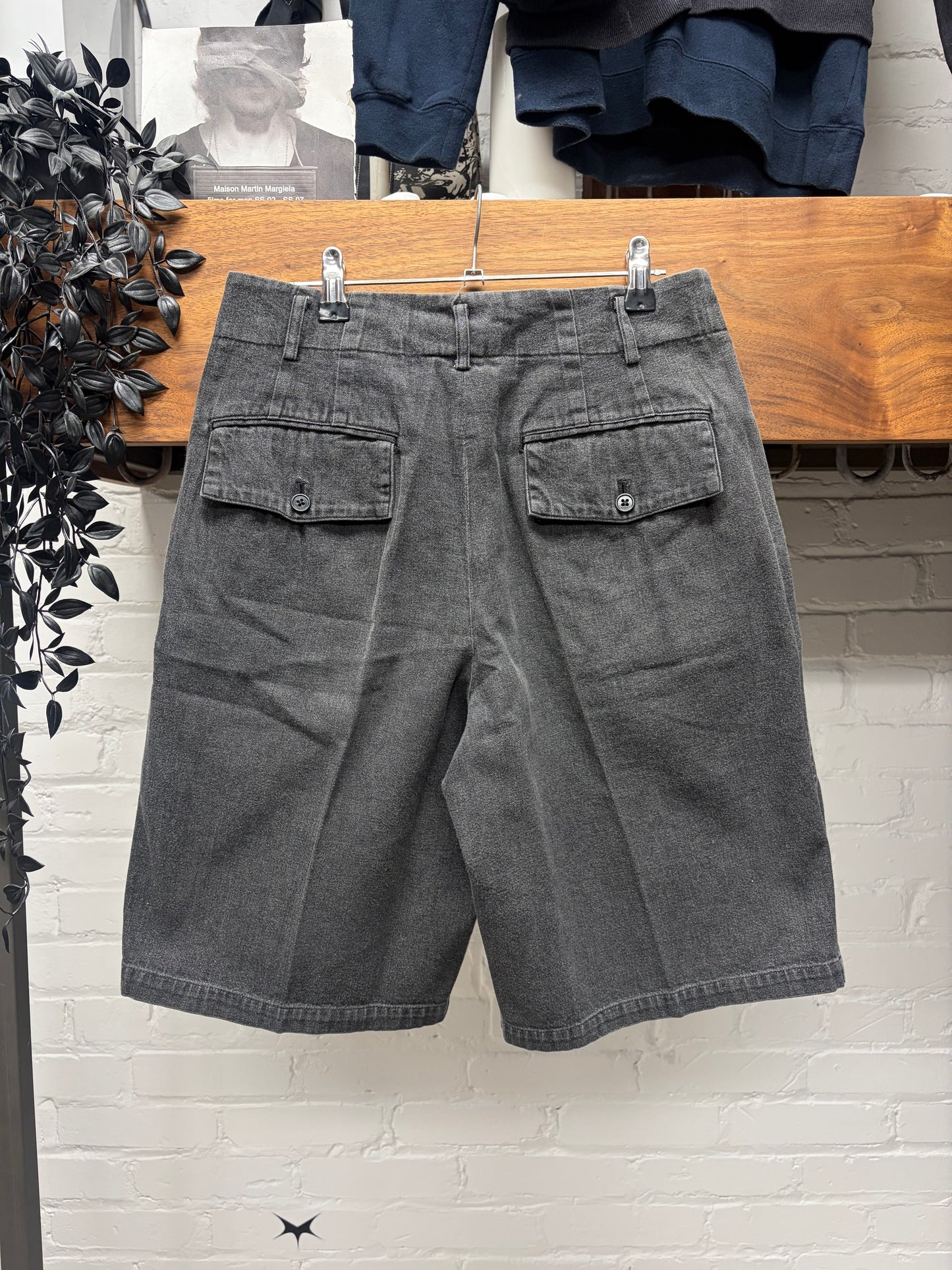 Vintage Yohji Yamamoto ‘Y’s for Men’ Pleated Grey Cotton Shorts