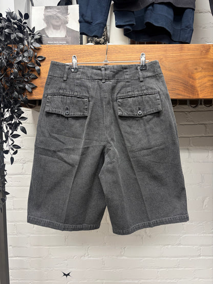 Vintage Yohji Yamamoto ‘Y’s for Men’ Pleated Grey Cotton Shorts