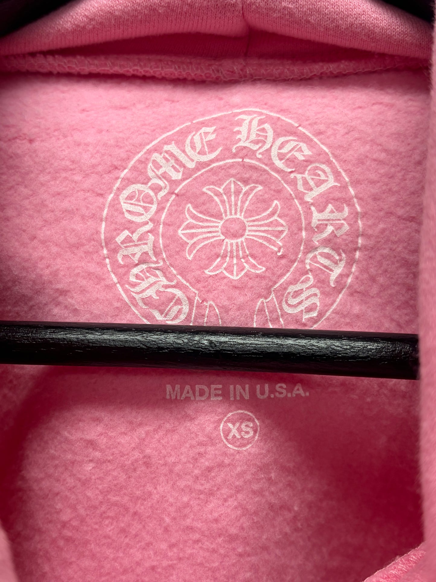 Chrome Hearts Pink ‘T-Bar Logo’ Pullover Hoodie