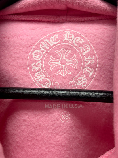 Chrome Hearts Pink ‘T-Bar Logo’ Pullover Hoodie