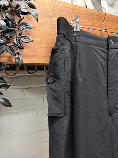 Vintage Y’s for Men by Yohji Yamamoto Button Hem Cotton Trousers with Side Flaps