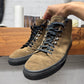Balenciaga ‘Arena’ Brown/Black Quilted Suede High Top Sneakers