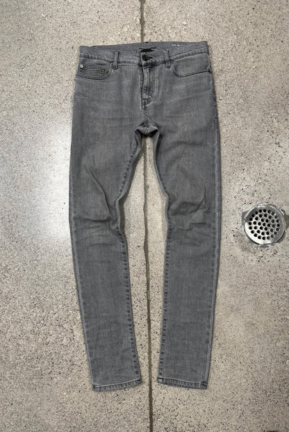 2016 Saint Laurent ‘D02’ Grey Skinny Jeans