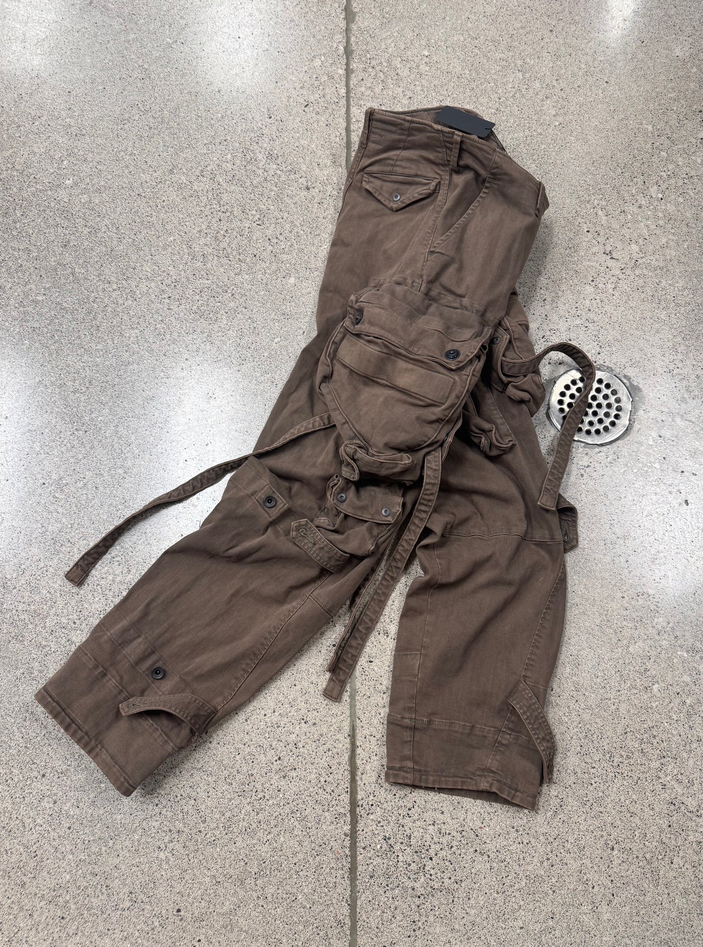 AW2021 Julius ‘Gas Mask’ Brown Cargo Pants