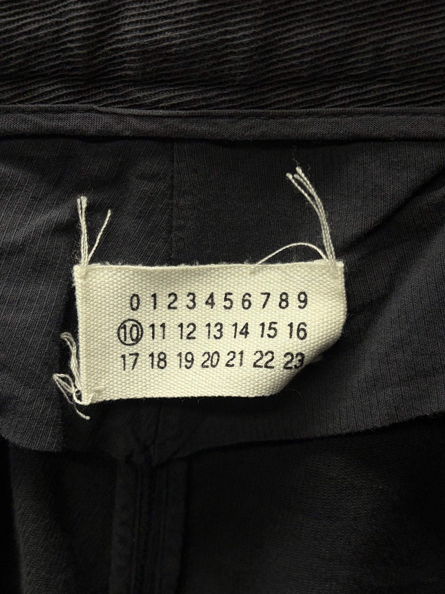 Maison Martin Margiela Black ‘Diagonal Corduroy’ Straight Cut Trousers