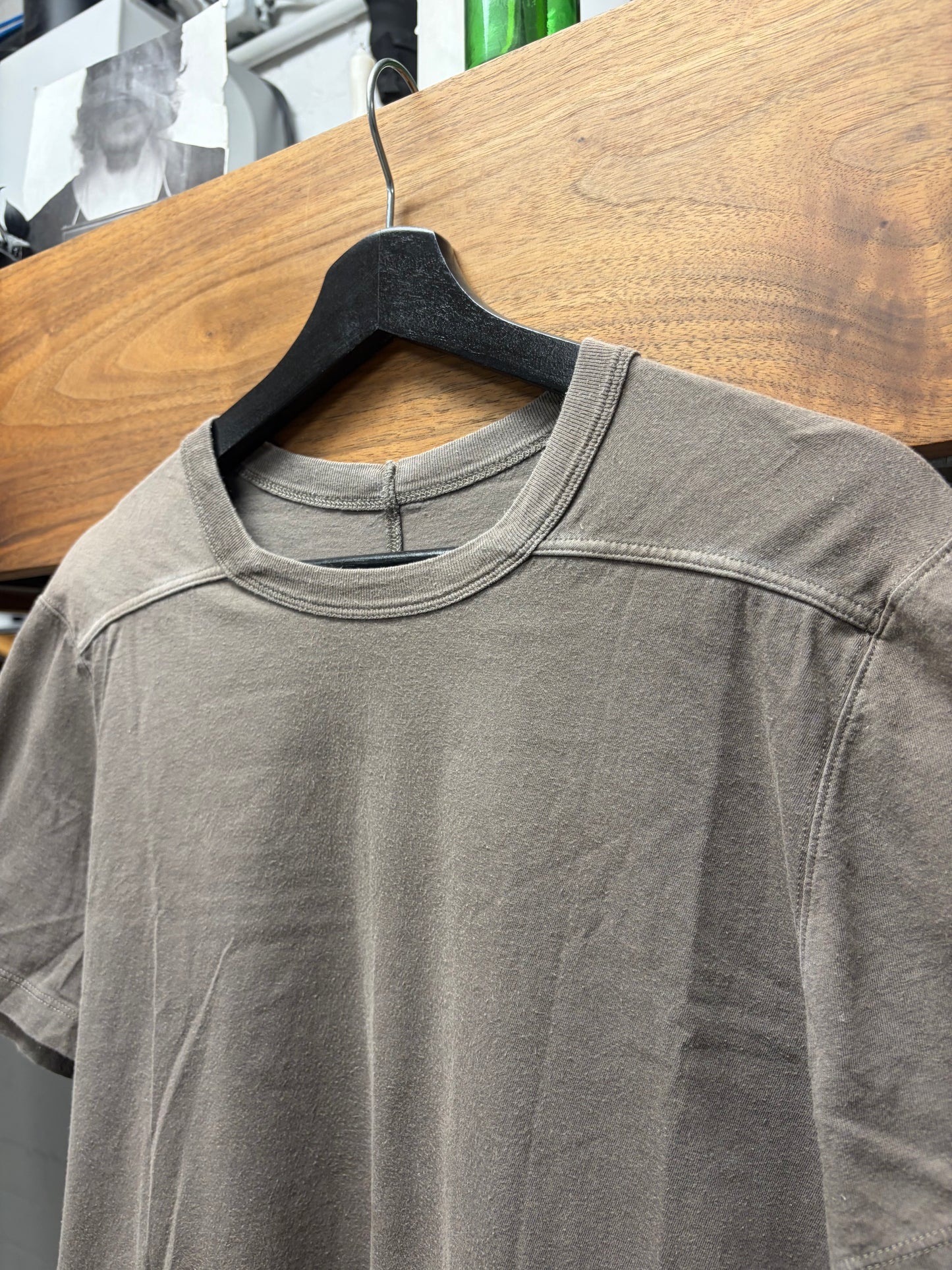 Rick Owens Mainline Dust Cropped ‘Level’ Short Sleeve T-Shirt