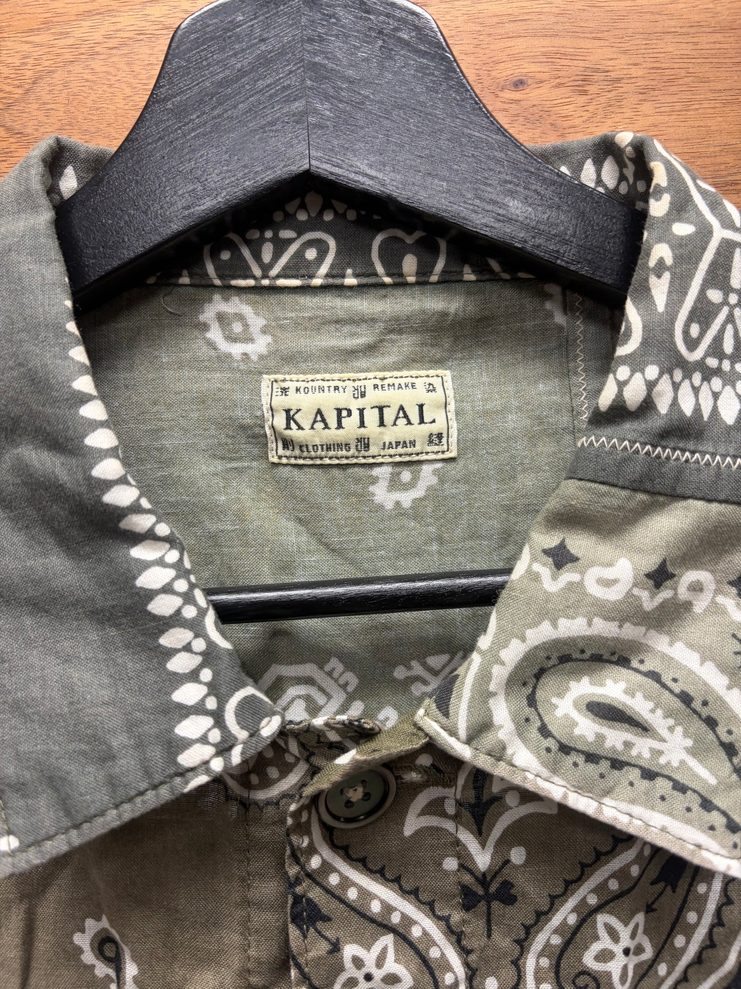 Kapital Paisley Green Bandanna Patchwork Trucker Jacket
