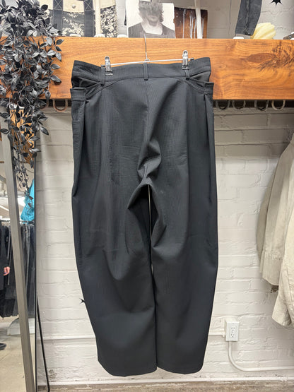 Kiko Kostadinov Striped Black ‘Anthras’ Studded Wide Leg Pants