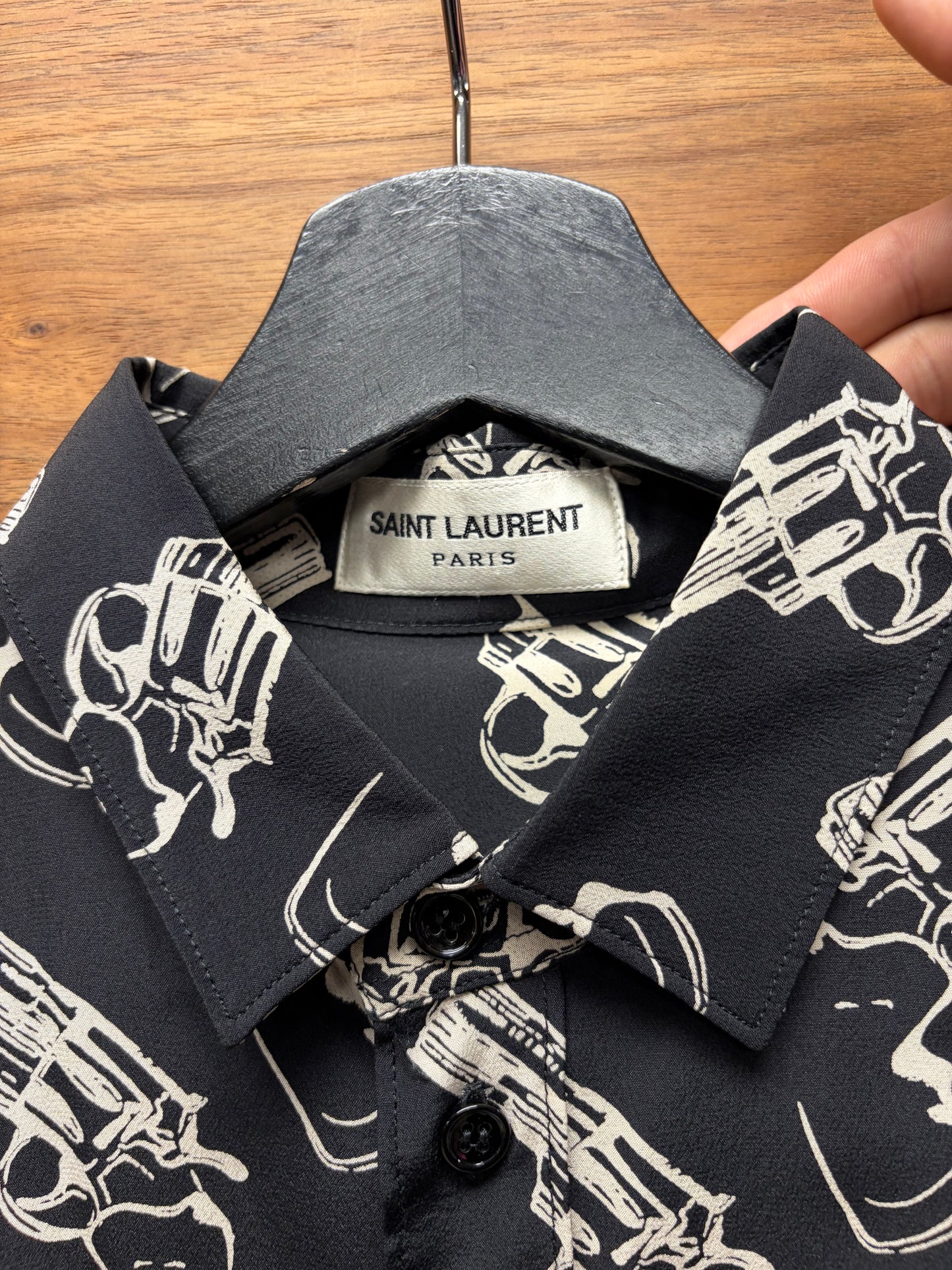 AW2014 Saint Laurent by Hedi Slimane ‘Pistol Print’ Button Up Shirt