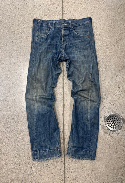 2000s Evisu ‘N02’ Buckle Back Gull Logo Denim