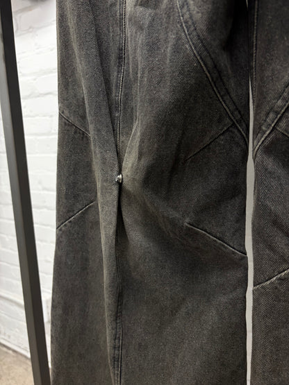 No Faith Studios Sun Faded ‘Dune’ Flared Leg Denim