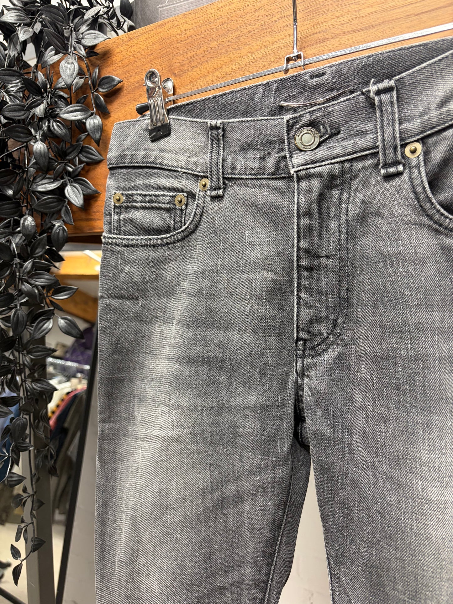 2012 Saint Laurent by Hedi Slimane Grey ‘D02’ Skinny Jeans