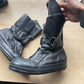 AW2012 Rick Owens Laceless High Tongue Black Leather Geobaskets