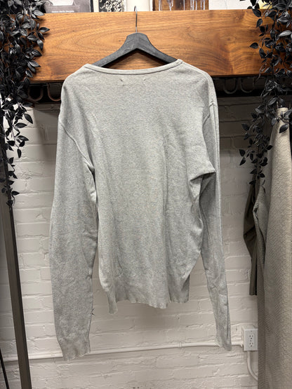 SS2001 Number (N)ine ‘School of Visual Comedy’ Ribbed Cotton Long Sleeve T-Shirt