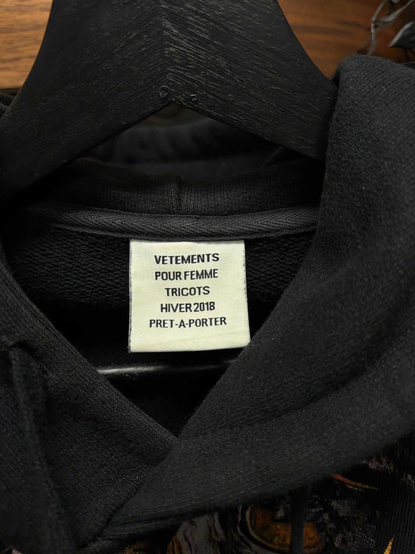 AW2018 Vetements ‘Misplaced Skull’ Hoodie