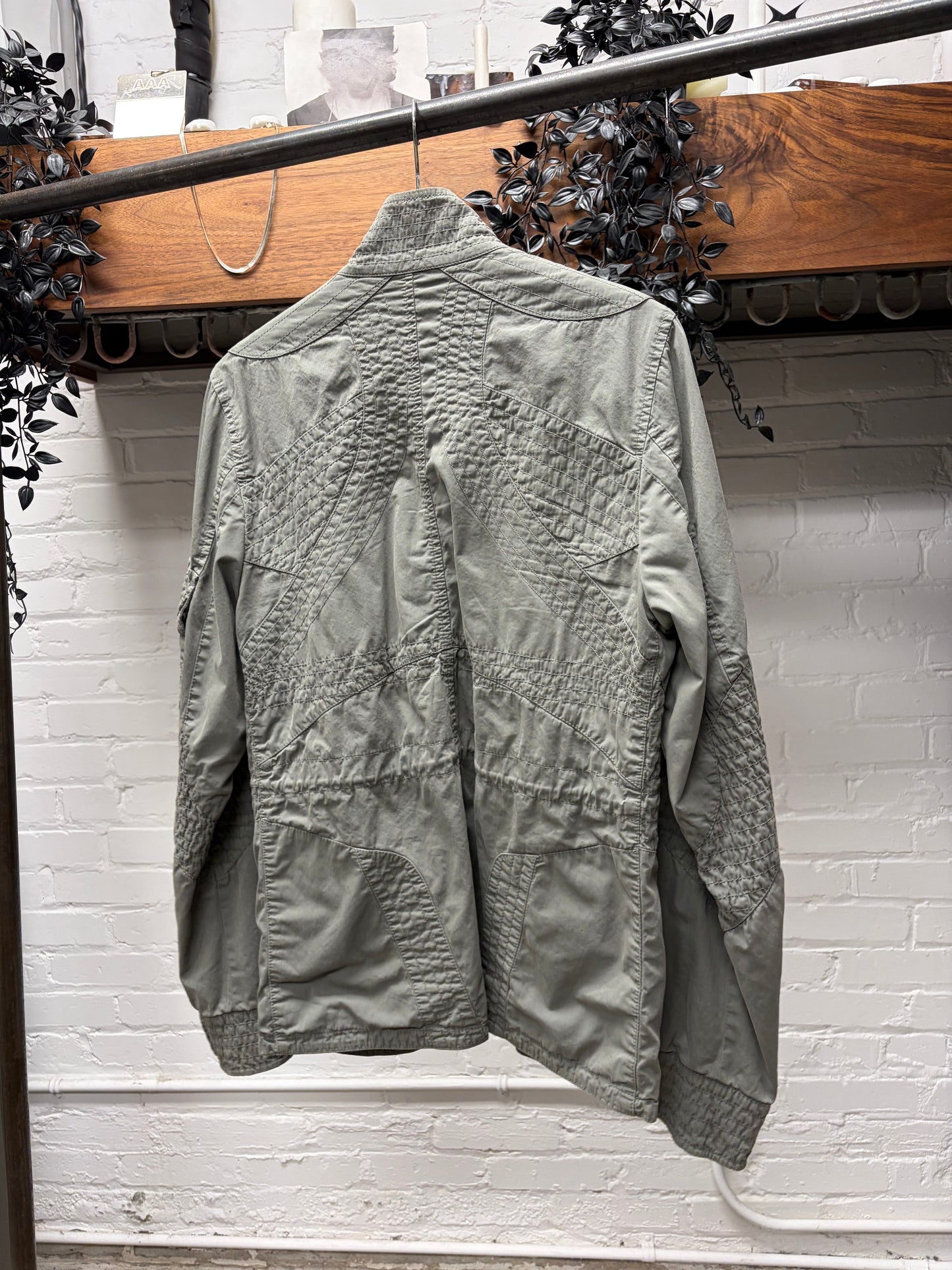 2000s Dolce & Gabbana Faded Grey Military Flight Jacket