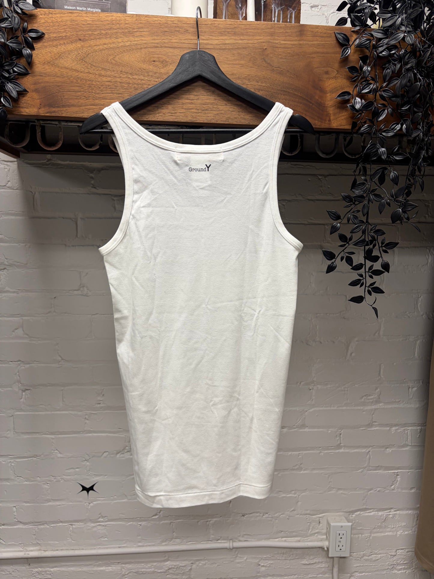 Yohji Yamamoto x Haunted Mansion ‘Foolish Mortal’ White Graphic Tank Top