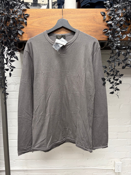 Yohji Yamamoto ‘Y’s For Men’ Brown Cotton Henley Long Sleeve Shirt