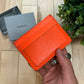 Balenciaga ‘Saftey Orange’ Pebbled Leather Cardholder Wallet