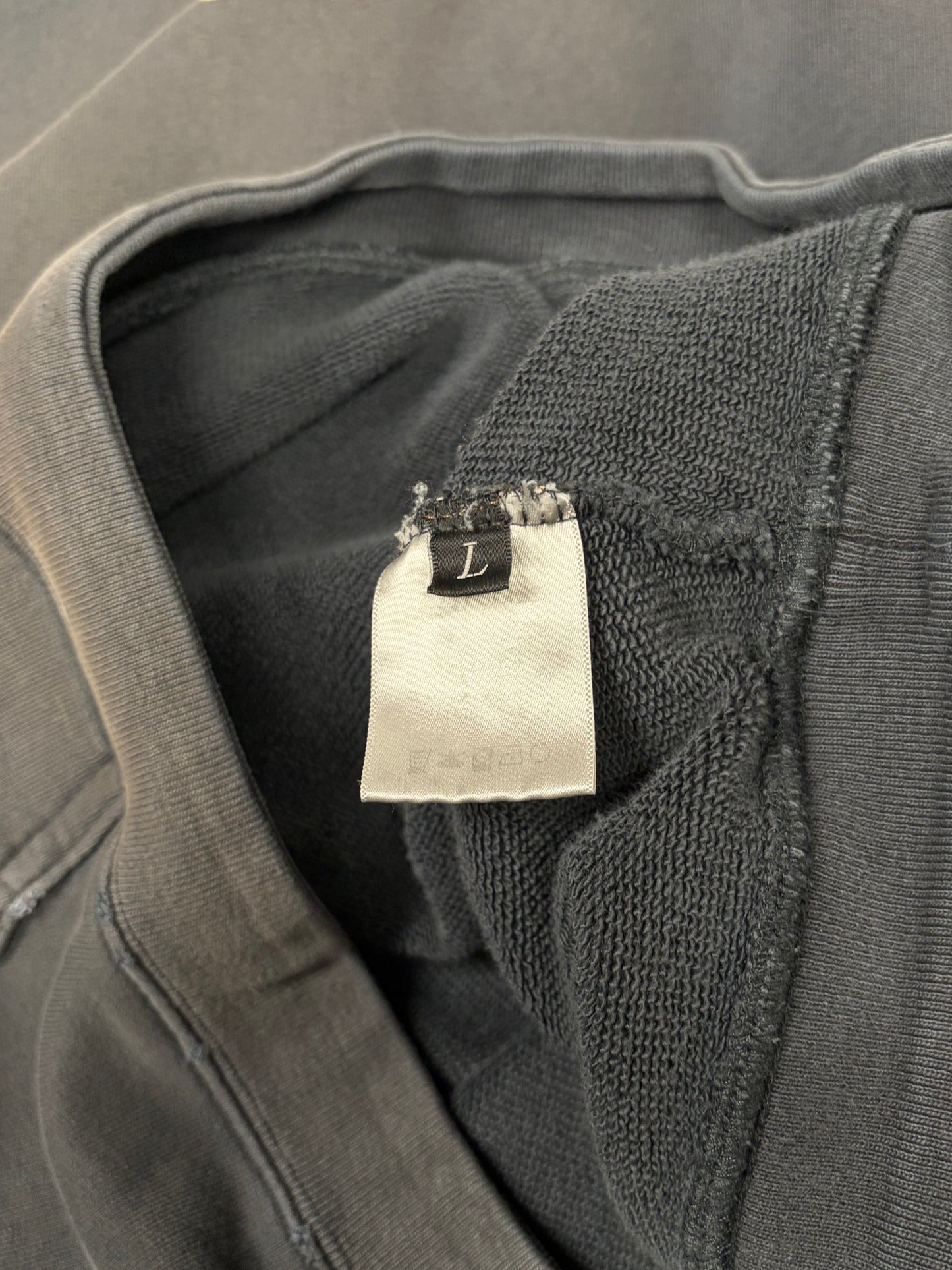 Enfants Riches Deprimes ‘Ticket to Death’ Faded Black French Terry Cotton Hoodie