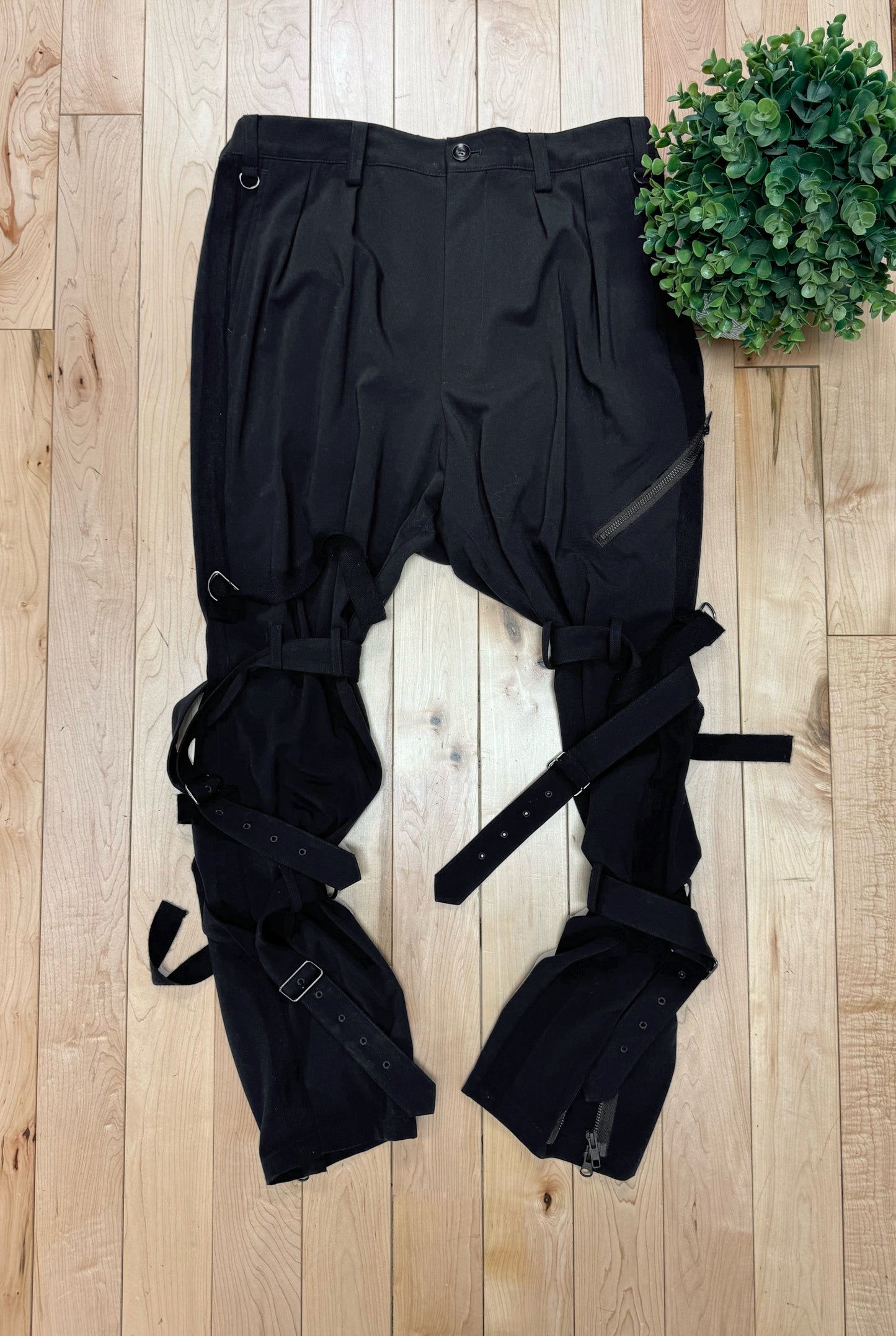 Yohji Yamamoto Black Bondage Trousers