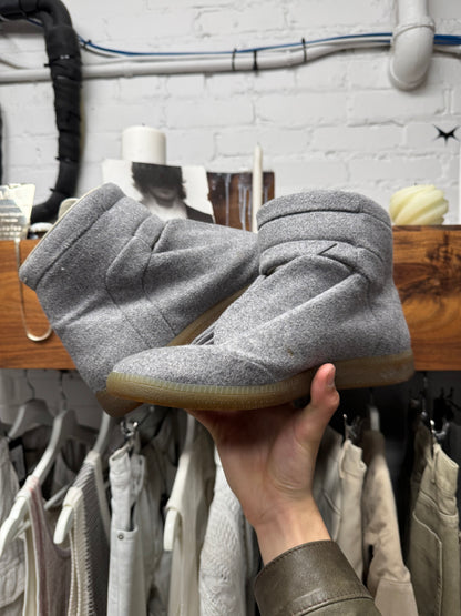 Maison Margiela ‘Future’ Grey Wool/Gum Sole High Top Sneakers