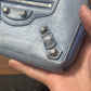 Balenciaga ‘Tour’ Baby Blue Leather Wallet
