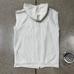 Dior Homme ‘Bee Motif’ White Cutoff Sleeveless Hoodie