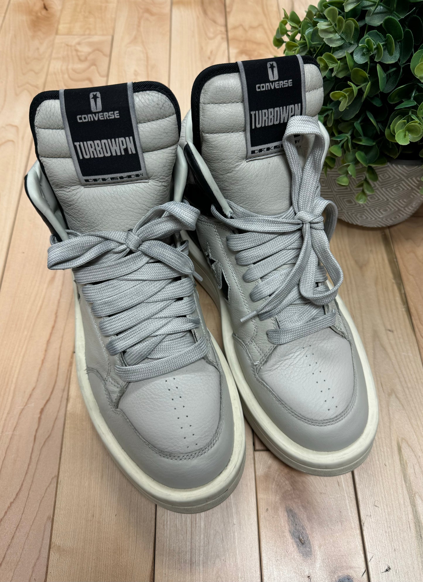 Rick Owens x Converse ‘TurboPWN’ Grey/Black High Top Sneakers