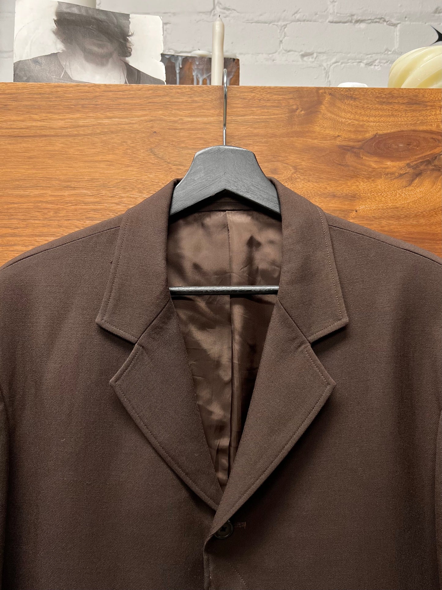 90s Yohji Yamamoto ‘Y’s for Men’ Brown ‘Exposed Button’ Blazer