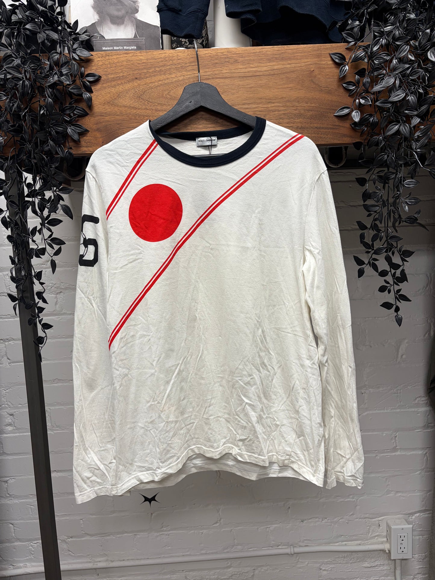 Dolce & Gabbana ‘Football’ White Cotton Long Sleeve Shirt