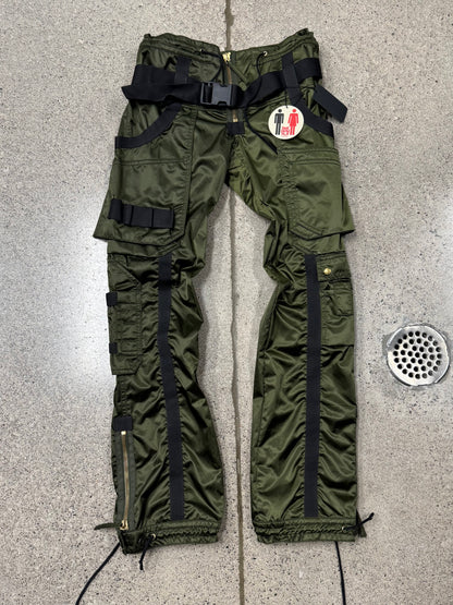 AW2003 Jean Paul Gaultier ‘Parachute’ Military Green Bondage Cargo Pants