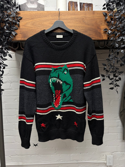 SS2016 Saint Laurent by Hedi Slimane ‘Surf Sound’ T-Rex Knit Sweater